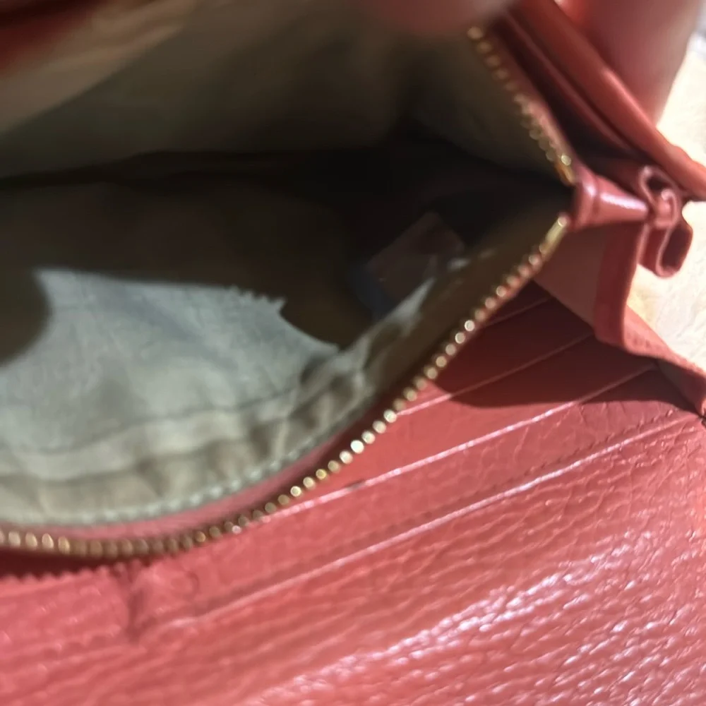 Chloe Peach Wallet With A Snappy Snap Button & Zipper is Zippy - Picture 12 of 16